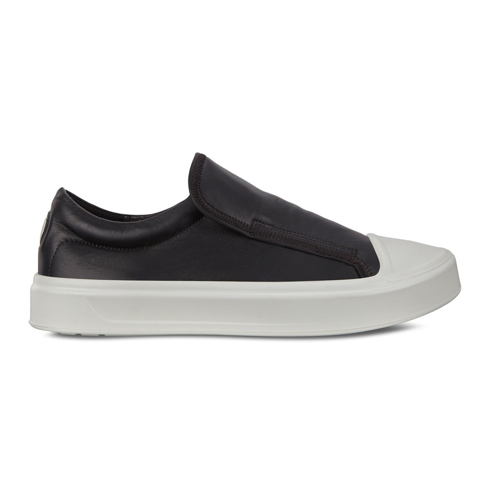 ECCO Womens Slip-On Black - Flexure T-Cap Sneakers - BYV-730614